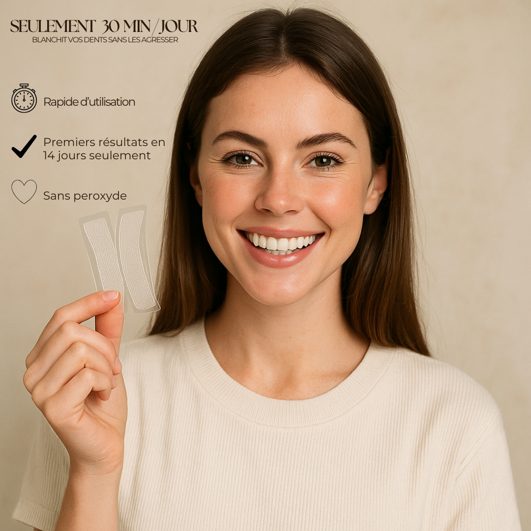 Bandes de blanchiments dentaires - la formule saine pour vos dents